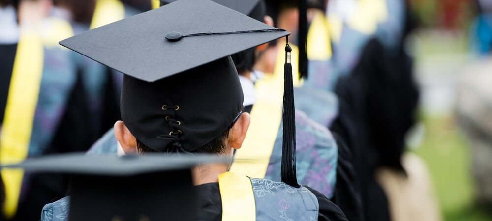 boy in a graduation cap