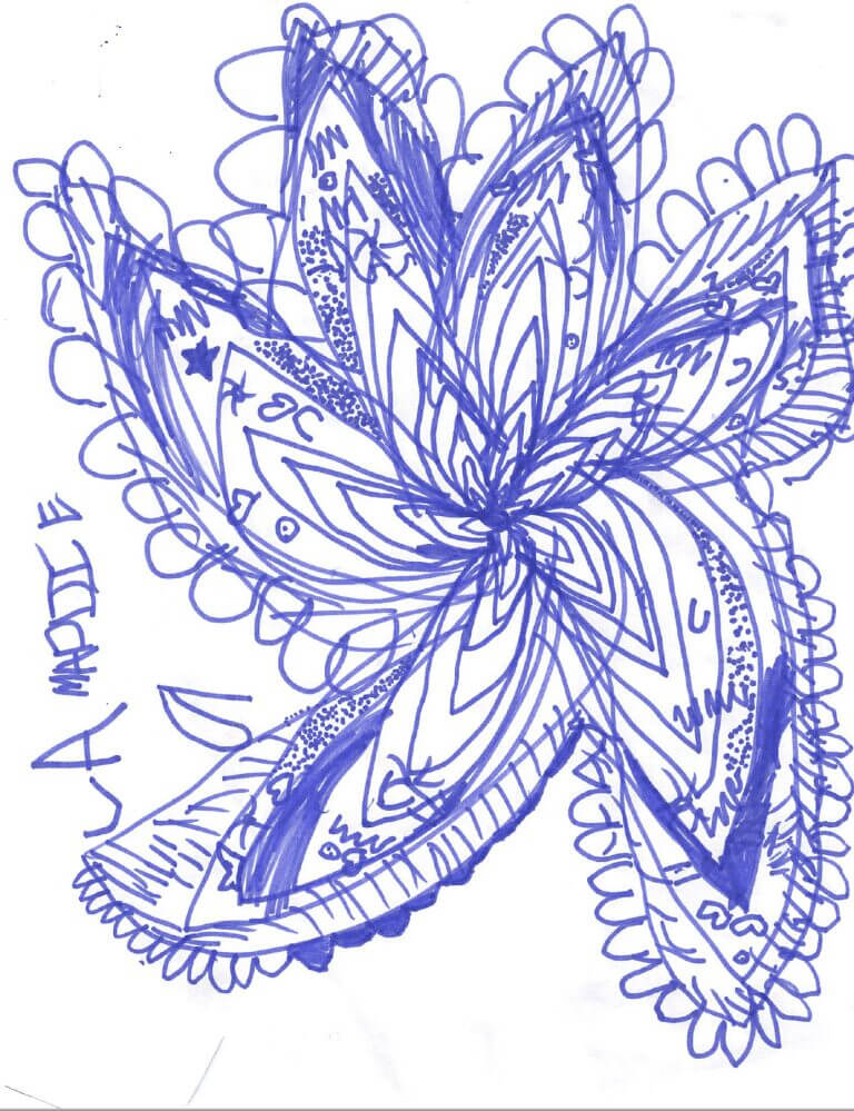 decorative flower drawing picture