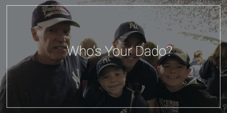 Text of "Who's Your Dado?" over Snyder generations