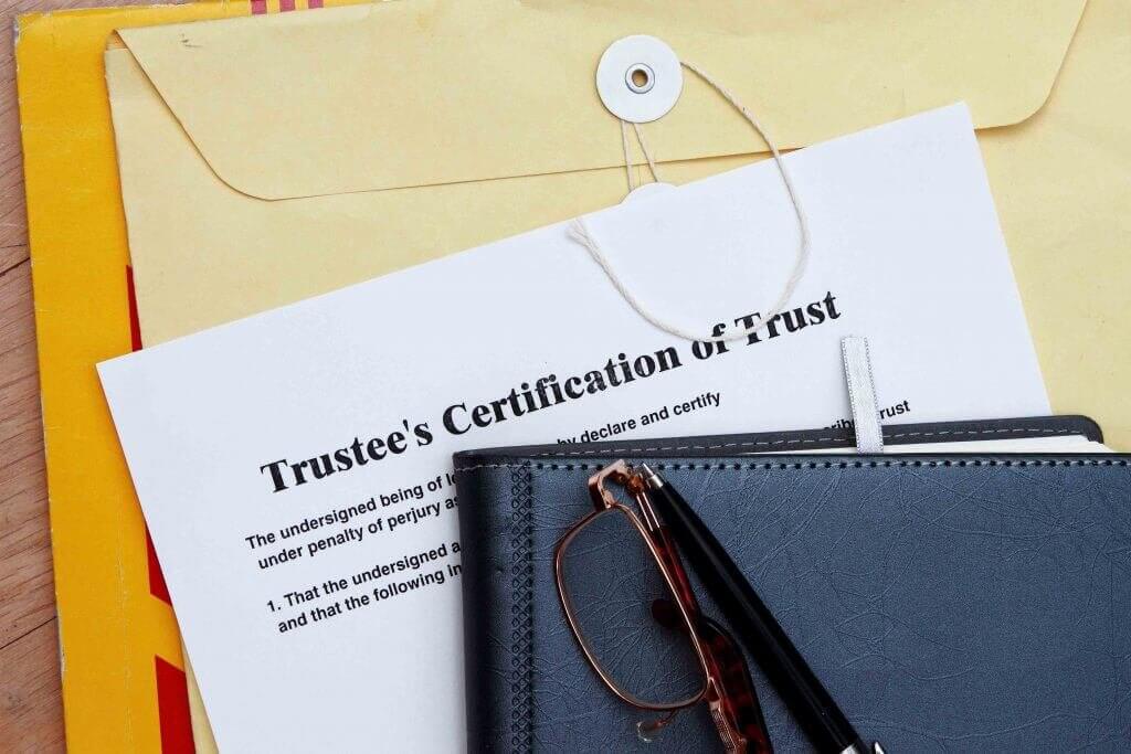 trustee's certification of trust