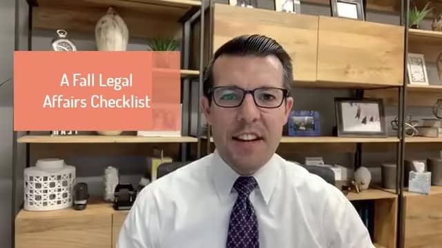 Fall Legal Affairs checklist video cover
