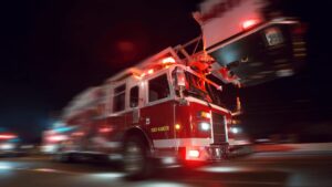 fire truck on the move