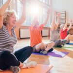 seniors doing yoga