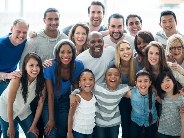 picture of a blended family all smiling