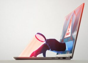 someone stealing a person's identity through the computer