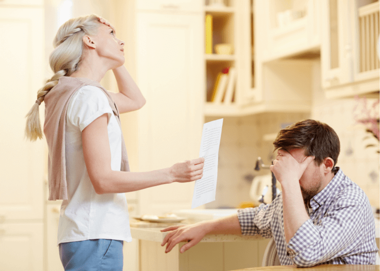 woman and man upset over trust administration mistakes
