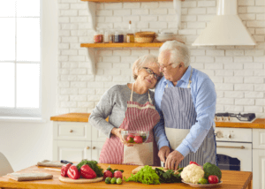 elderly couple aging in place at home