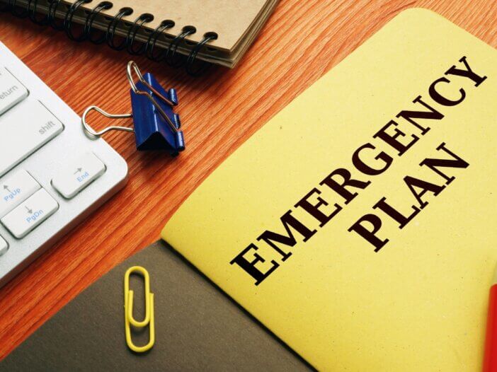 a photo of a document that says emergency plan for the young adult emergency plan