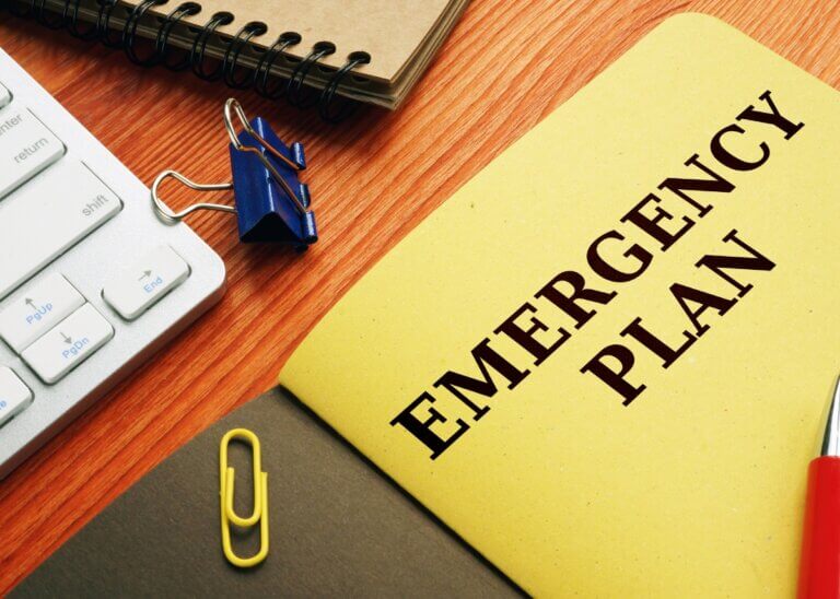 a photo of a document that says emergency plan for the young adult emergency plan