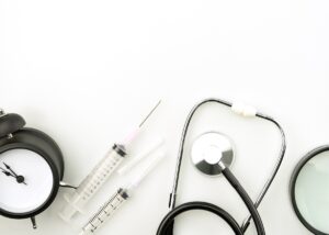 medical equipment on a table