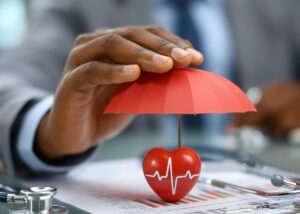 a little umbrella over business documents "protecting" business documents