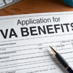 a picture of VA benefits application