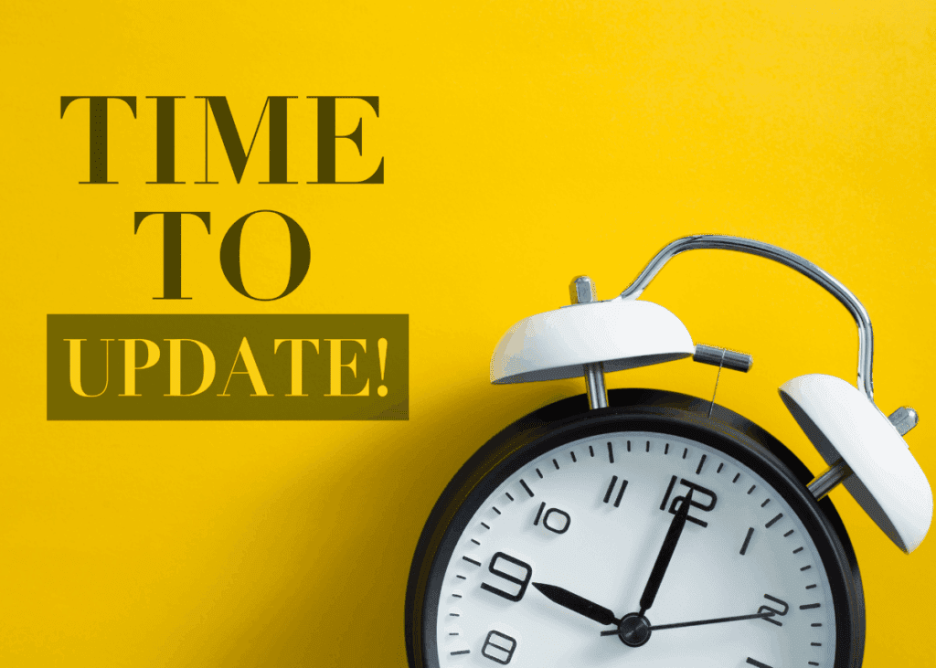 update with a time clock