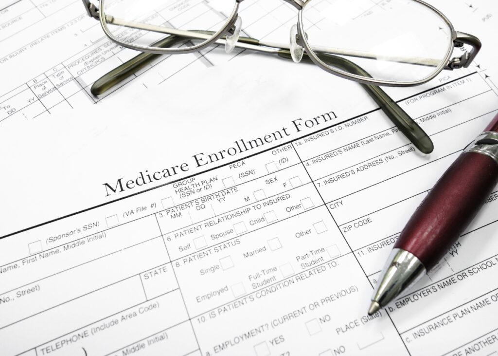 a picture of a medi-cal enrollment form.