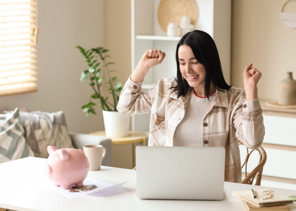 young adult managing assets